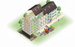 visuel découpé d'un batiment