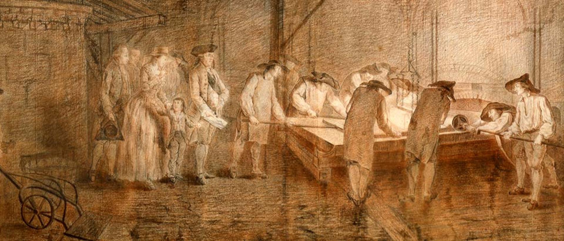 La manufacture de saint gobain vers 1780