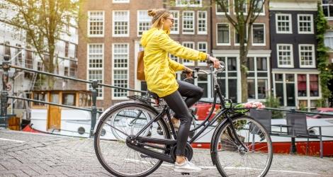 Women on a bike