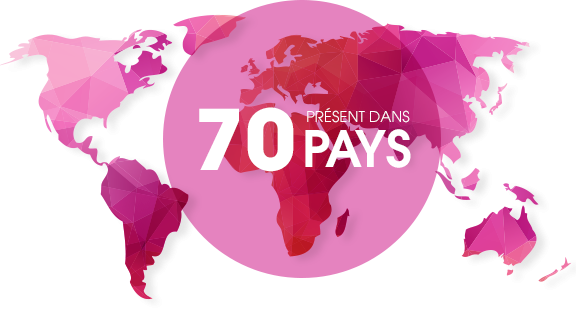 Présent dans 70 pays