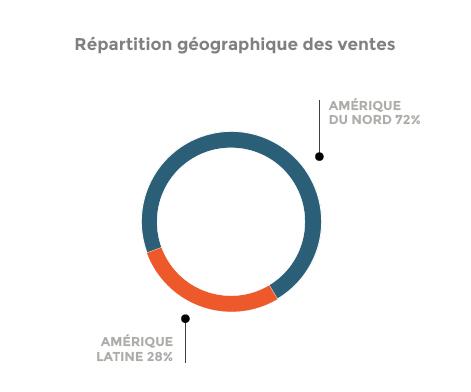 répartition géographique des ventes 2025