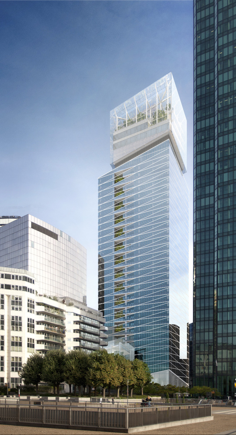 New stage for the construction of the SaintGobain Tower in La Défense